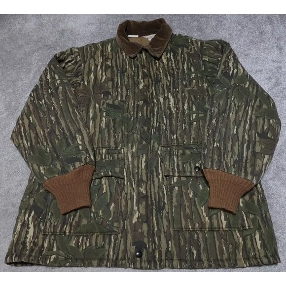 Vintage 90s Walls Men's XL Chamois Quilted Realtree Camouflauge Zip Snap Pockets